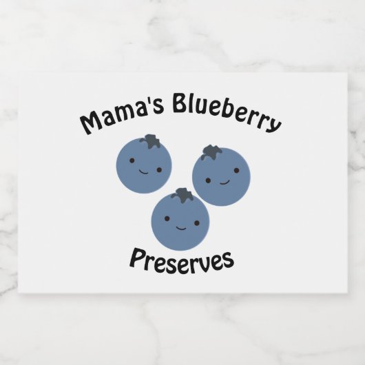 Étiquette Pour Bocaux Blueberges (Étiquettes simples)