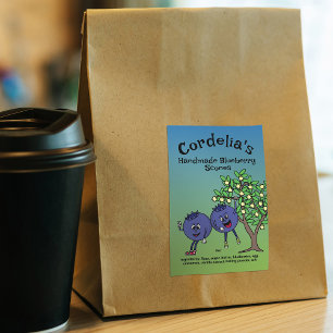 Étiquette Pour Bocaux Blueberry Pals Drôle Cartoon Scones et plus