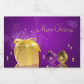 Étiquette Pour Bocaux Boîte cadeau de Noël doré (Étiquettes simples)