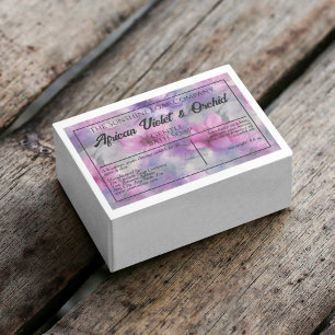 Étiquette Pour Bocaux Boîtier à savon imperméable rose et violet étiquet