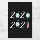 Étiquette Pour Bocaux Bonjour 2021 Adieu 2020 - C’est enfin terminé (Étiquettes simples)