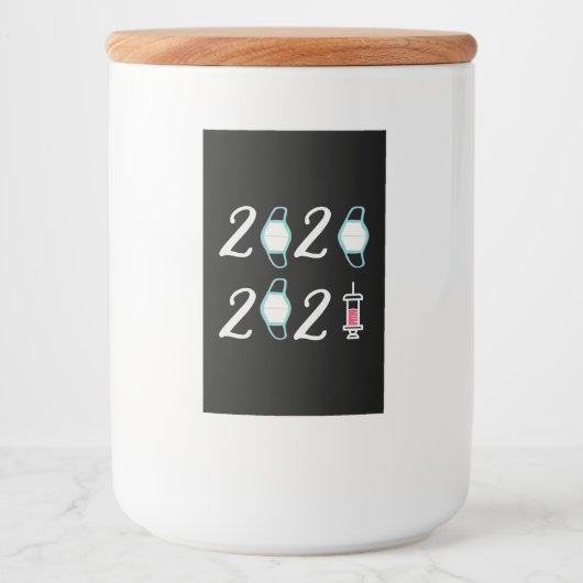 Étiquette Pour Bocaux Bonjour 2021 Adieu 2020 - C’est enfin terminé (Devant)