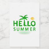 Étiquette Pour Bocaux Bonjour été (Étiquettes simples)