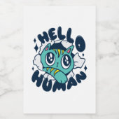 Étiquette Pour Bocaux Bonjour homme Cute Cat (Étiquettes simples)