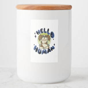 Étiquette Pour Bocaux Bonjour humain Méditer chien de yoga