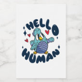 Étiquette Pour Bocaux Bonjour humain mignon oiseau (Étiquettes simples)