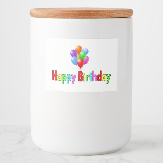 Étiquette Pour Bocaux Bonne fête d'anniversaire (Devant)