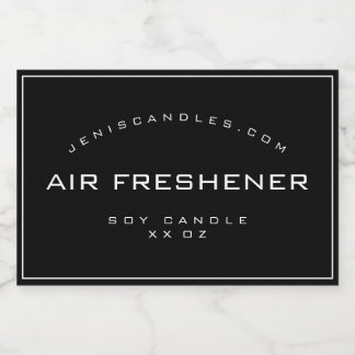 Étiquette Pour Bocaux Bordure blanche noire minimaliste Bougie de style