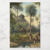 Étiquette Pour Bocaux Botanique : dromadaires dans la jungle personnalis (Étiquettes simples)