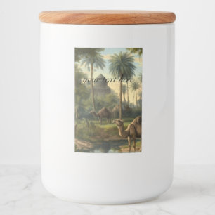 Étiquette Pour Bocaux Botanique : dromadaires dans la jungle personnalis