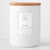 ÉTIQUETTE POUR BOCAUX BOUGIE BLANCHE SIMPLE ET ÉLÉGANTE (Devant)