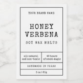 Étiquette Pour Bocaux Bougie d'apothecaire Rectangle commercial Étiquett (Étiquettes simples)