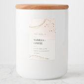 Étiquette Pour Bocaux Bougie d'aquarelle Abstraite en ivoire (Devant)