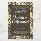 Étiquette Pour Bocaux Bougies de soja Feuilles tropicaux emballage feuil (Étiquettes simples)