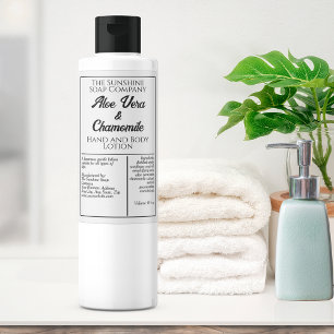 Étiquette Pour Bocaux Bouteille cosmétique blanche et noire imperméable