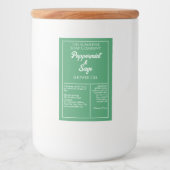 Étiquette Pour Bocaux Bouteille cosmétique verte et blanche imperméable (Devant)