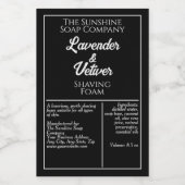 Étiquette Pour Bocaux Bouteille de cosmétique noir et blanc imperméable  (Étiquettes simples)