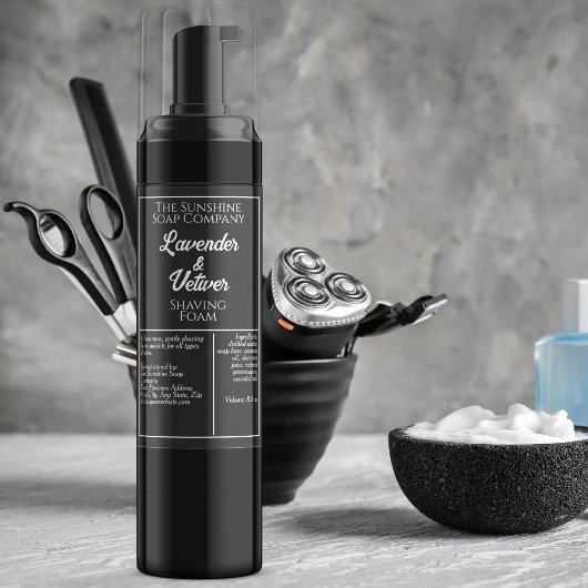 Étiquette Pour Bocaux Bouteille de cosmétique noir et blanc imperméable 