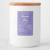 Étiquette Pour Bocaux Bouteille de cosmétique violet et blanc imperméabl (Devant)