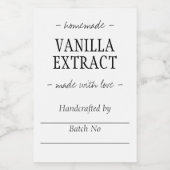 Étiquette Pour Bocaux Bouteille de pot d'extrait de vanille artisanale f (Étiquettes simples)