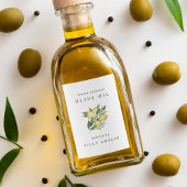 Étiquette Pour Bocaux Bouteille d'huile d'olive Citrus Citron