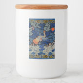 Étiquette Pour Bocaux Broderie chinoise bleu d'oiseau Vintage (Devant)