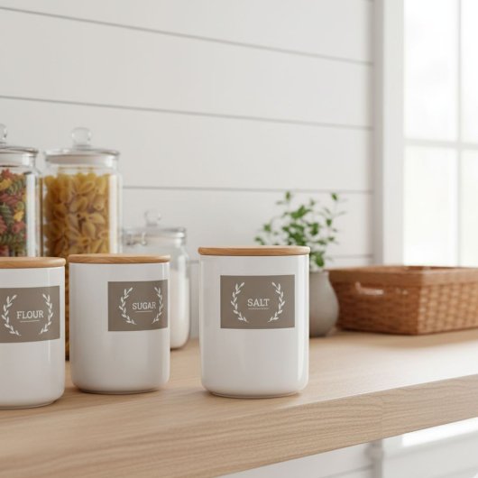 Étiquette Pour Bocaux Brown pantry labels, organization labels