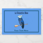 Étiquette Pour Bocaux Café La Chouette Bleue (Étiquettes simples)