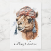Étiquette Pour Bocaux Camel de Noël (Étiquettes simples)