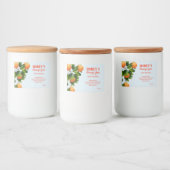 Étiquette Pour Bocaux Canne à fruits d'agrumes orange moderne (Bouteilles)