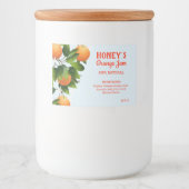 Étiquette Pour Bocaux Canne à fruits d'agrumes orange moderne (Devant)