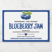 Étiquette Pour Bocaux Canned Blueberries Food Label (Étiquettes simples)