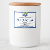 Étiquette Pour Bocaux Canned Blueberries Food Label (Devant)