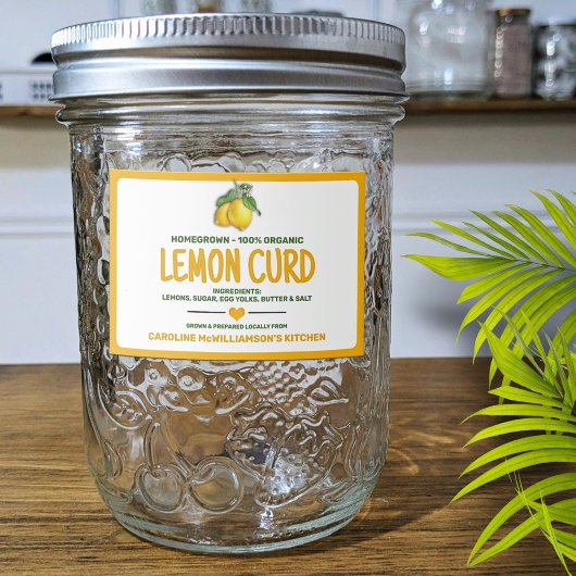 Étiquette Pour Bocaux Canned Lemon Food Label