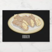 Étiquette Pour Bocaux Cannoli cartoon illustration (Étiquettes simples)