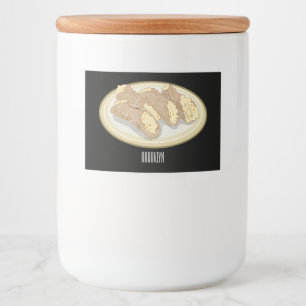 Étiquette Pour Bocaux Cannoli cartoon illustration