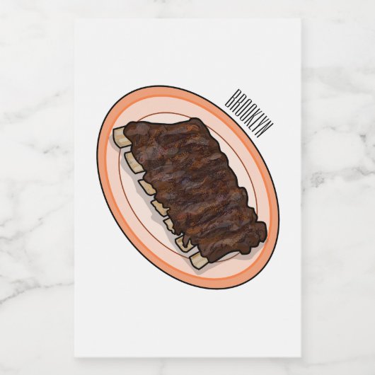 Étiquette Pour Bocaux Caricature à côtes courtes (Étiquettes simples)