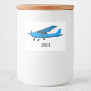 Étiquette Pour Bocaux Caricature d'avion à voilure fixe