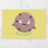 Étiquette Pour Bocaux Caricature de biscuit à puce en chocolat (Étiquettes simples)