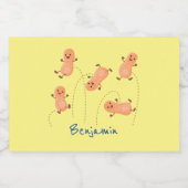 Étiquette Pour Bocaux Caricature de cacahuètes joyeux sautillant (Étiquettes simples)