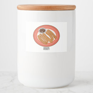 Étiquette Pour Bocaux Caricature de Churro