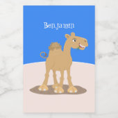 Étiquette Pour Bocaux Caricature de dromadaire joyeux et souriant (Étiquettes simples)