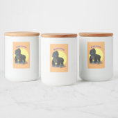 Étiquette Pour Bocaux Caricature de gros gorilles joyeux (Bouteilles)