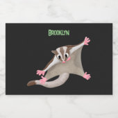 Étiquette Pour Bocaux Caricature de planeur de sucre joyeux (Étiquettes simples)