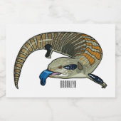 Étiquette Pour Bocaux Caricature en bleu (Étiquettes simples)