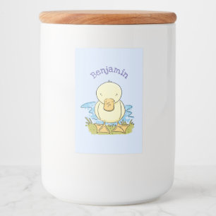 Étiquette Pour Bocaux Caricature jaune mignon pour canard bébé