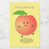 Étiquette Pour Bocaux Caricature jaune pêche très agréable (Étiquettes simples)