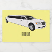 Étiquette Pour Bocaux Caricature limousine (Étiquettes simples)