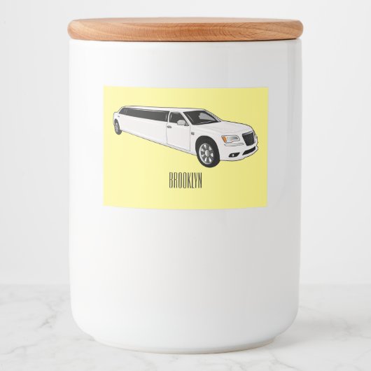 Étiquette Pour Bocaux Caricature limousine (Devant)