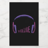 Étiquette Pour Bocaux Casque Volume (Étiquettes simples)